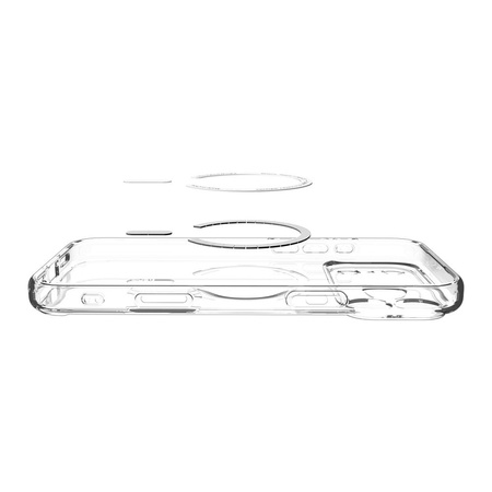 Etui Spigen Ultra Hybrid Case MagSafe obudowa mocna wzmacniana do Apple iPhone 17 Pro (Przezroczysty/Biały)