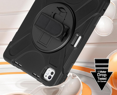 D-Pro 360 Armor Strap Case etui pancerne z uchwytem na rękę i paskiem na ramię do Apple iPad Pro 11" 5 Gen. M4 (2024) / 6 Gen. M5 (2025)