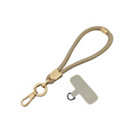 Smycz na nadgarstek D-Pro Rope Wrist Strap sznurek pasek na rękę i wkładka pod etui do telefonu  (Beżowy)