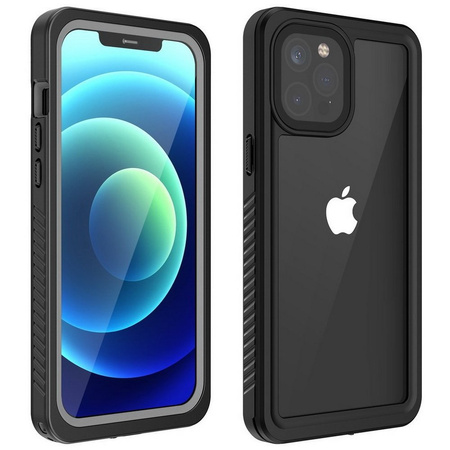 Etui D-Pro 360° Waterproof Case IP68 obudowa wodoodporna wodoszczelna pancerna do iPhone 12 (Czarny)