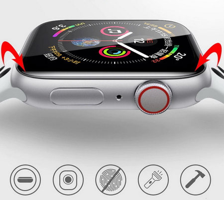 Szkło hartowane 3D z lampą UV LED do Apple Watch 7/8/9 (41mm)