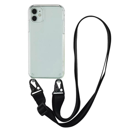 Etui D-Pro Crossbody Clear Hooks XL Strap etui z paskiem na ramię szyję do iPhone 14 Pro Max (Przezroczysty)