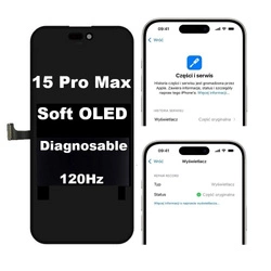 Wyświetlacz LCD Diagnosable ekran dotyk digitizer programowalny z możliwością przypisania jako oryginał do Apple iPhone 15 Pro Max (Soft OLED 120Hz)