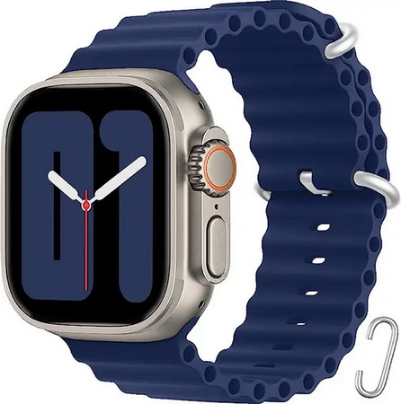 Pasek opaska sportowa D-Pro Ocean Loop do zegarka Apple Watch 4/5/6/7/8/9/10/11/SE/Ultra 1/2/3 44/45/49mm (Czarny)