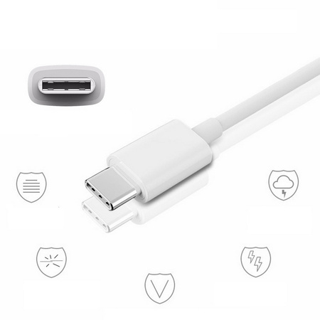 Kabel USB-A do USB-C Typ-C przewód szybki mocny do Samsung Huawei Xiaomi 100cm 1m (Biały)