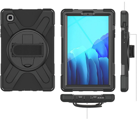 D-Pro 360 Armor Strap Case etui pancerne z uchwytem na rękę i paskiem na ramię do Samsung Galaxy Tab A7 Lite 8.4" (T220/T225)