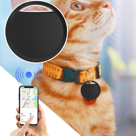Lokalizator Bluetooth GPS SmartTag AT1 dla samochodu roweru torby kluczy psa kota do aplikacji "Znajdź" Apple Find My MFi Made For iPhone (Czarny)
