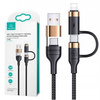 Usams Kabel 4w1 USB-A/USB-C do USB-C/Lightning (Black)