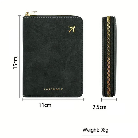 Portfel D-Pro RFID Passport Wallet bezpieczne etui na paszport, karty i dokumenty (Czarny)