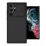 Nillkin CamShield Silicone etui magnetyczne z przysłoną kamery do Samsung Galaxy S22 Ultra (Black)