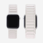 D-Pro Magnetic Vegan Leather Strap pasek magnetyczny do Apple Watch 1/2/3/4/5/6/7/8/9/SE/Ultra 42/44/45/49mm (Biały)