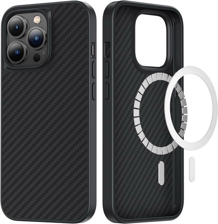 Etui Carbon Kevlar Case magnetyczne mocna obudowa do MagSafe iPhone 13 Pro Max