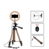Zestaw lampa pierścieniowa LED Ring Fill + statyw tripod 130cm + mikrofon bezprzewodowy USB-C i Lightning 