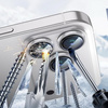 3x Szkło na aparat kamerę AR+AF antyrefleksyjna szybka ochronna z metalowym ringiem z aplikatorem do Apple iPhone 17 Pro / 17 Pro Max (Silver / Srebrny)