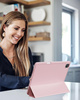 Etui D-Pro Smart Cover Case pokrowiec obudowa z klapką z uchwytem na rysik do Apple iPad Pro 11" 5 Gen. M4 (2024) / 6 Gen. M5 (2025) (Różowy)