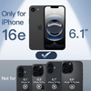 Etui D-Pro Air PP Case 0.4mm ultra cienkie najcieńsze minimalistyczne matowe do Apple iPhone 16e (Czarny)