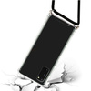 D-Pro Crossbody TPU etui na sznurku z paskiem na ramię do Samsung Galaxy S22 (Crystal+Black)