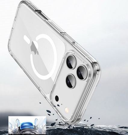 Etui D-Pro Quartz MagSafe Crystal TPU+PC Case obudowa hybrydowa wzmacniana magnetyczna do Apple iPhone 17 Pro Max (Granatowy)