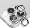  Zestaw Eagle Eye Lens szkło + metalowa ramka na tylną kamerę aparat do iPhone 14 Pro/14 Pro Max/15 Pro/15 Pro Max (3 szt.) (Silver)