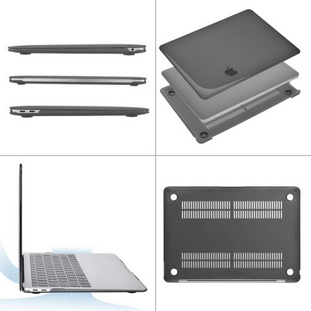 Hard Case etui obudowa Apple MacBook Air 13 (A1932 / A2179 / A2337 M1) 2018-2020 (Crystal Black)