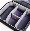 Organizer etui saszetka kosmetyczka podróżna na kable ładowarki elektronikę  24x18x10 cm (Czarny)