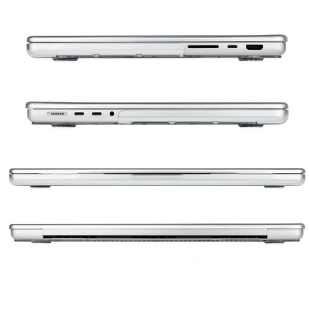 Etui Hard Case obudowa do Apple MacBook Pro 14 M1 A2442 (2021) / M2 A2779 (2023) / M3 A2918/A2992 (2023) / M4 A3112/A3185/A3401 (2024) / M5 (2025) (Przezroczysty Połysk)