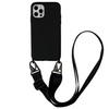Etui D-Pro Crossbody XL obudowa pasek smycz zawieszka na ramię szyję iPhone 15 Pro Max (Czarny)