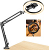 Lampa pierścieniowa LED Ring Fill Light RGB Kit 13" 30cm studyjna do robienia zdjęć telefonem fotografia wideo stream transmisja podcast vlog makijaż + uchwyt Desktop mocowanie do biurka blatu + pilot Bluetooth