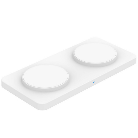 Ładowarka indukcyjna MFC M15 Duo 2in1 Dual MagSafe Charger podwójna bezprzewodowa magnetyczna stacja ładująca na dwa telefony do iPhone (Biała)