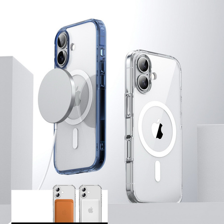 Etui D-Pro Quartz MagSafe Crystal TPU+PC Case obudowa hybrydowa wzmacniana magnetyczna do Apple iPhone 17 (Przezroczysty)