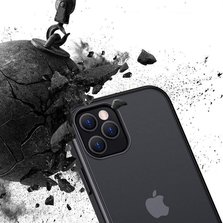 Etui D-Pro Matte Hybrid obudowa matowa do iPhone 12/12 Pro (Czarny)