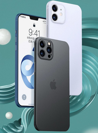 Etui D-Pro Air PP Case 0.4mm ultra cienkie najcieńsze minimalistyczne matowe iPhone 13 (Czarny)