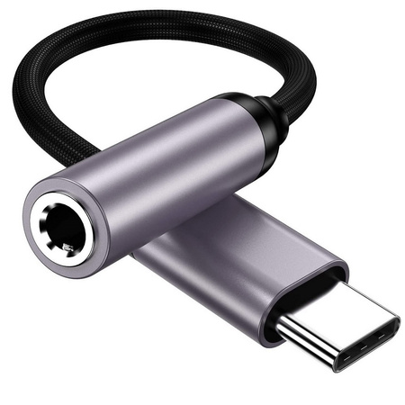 Adapter przejściówka wtyk USB-C do słuchawek mini jack 3.5mm (Space Gray)