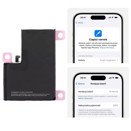 Bateria A2653 akumulator Li-ion 4352mAh Diagnosable z możliwością przypisania jako oryginał do Apple iPhone 13 Pro Max