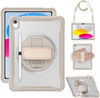 D-Pro 360 Shock V2 Strap Case etui pancerne z uchwytem na rękę i paskiem na ramię do Apple iPad 10 Gen. (2022) / 11 Gen. (2025) (Beżowy)