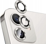 Zestaw Eagle Eye Lens szkło + metalowa ramka na tylną kamerę aparat do iPhone 12/12 mini (2 szt.) (Silver)