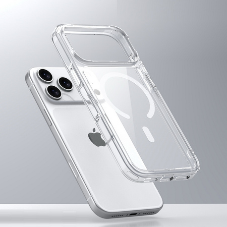 Etui D-Pro Quartz MagSafe Crystal TPU+PC Case obudowa hybrydowa wzmacniana magnetyczna do Apple iPhone 17 Pro Max (Przezroczysty)