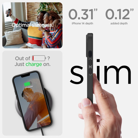 Etui Spigen Ultra Hybrid Case obudowa mocna wzmacniana iPhone 14 Plus (Matte Black)