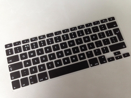 Nakładka osłona silikon na klawiaturę Apple MacBook Air 13 A1369 A1466 / MacBook Pro 13 A1286 A1425 A1502 / Pro 15 A1286 A1398 (Layout EU PL) (Black)