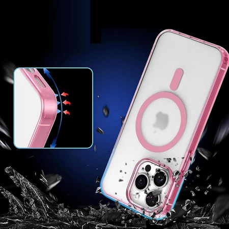 Etui D-Pro Clear Matte Hybrid MagSafe Case obudowa magnetyczna do iPhone 16 (Różowa)
