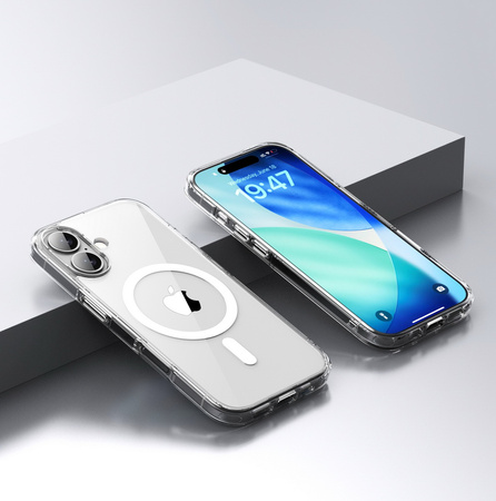 Etui D-Pro Quartz MagSafe Crystal TPU+PC Case obudowa hybrydowa wzmacniana magnetyczna do Apple iPhone 17 (Przezroczysty)