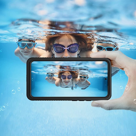 D-Pro 360° Waterproof Case IP68 etui wodoodporne wodoszczelne do Samsung Galaxy S22 Ultra (Black)