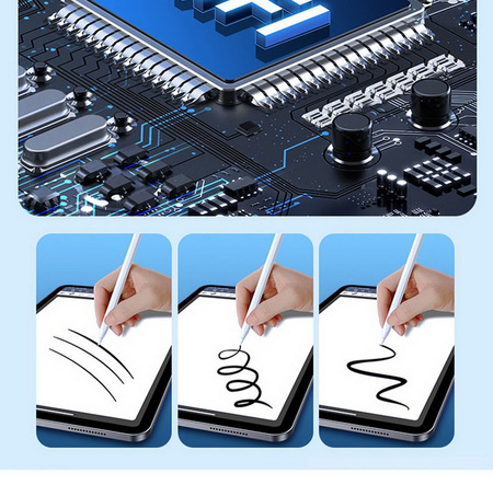 Rysik D-Pro Stylus Pen Pencil 2 Gen. Palm Rejection / Tilt Sensing / Wireless magnetyczne ładowanie bezprzewodowe do Apple iPad Mini 6 (2021) / Air 4/5 (2020/2022) / Pro 11" 1/2/3/4 Gen. (2018/2020/2021/2022) / Pro 12.9" 3/4/5/6 Gen. (2018/2020/2021/2022)