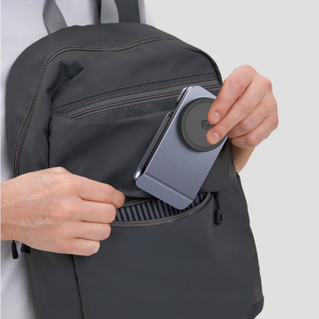 Ładowarka indukcyjna 25W Qi2.2 Active Cooling MagSafe Wireless Charger szybka bezprzewodowa magnetyczna stacja do ładowania Apple Watch / iPhone / AirPods (Czarny)