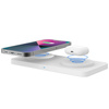 Ładowarka indukcyjna MFC M15 Duo 2in1 Dual MagSafe Charger podwójna bezprzewodowa magnetyczna stacja ładująca na dwa telefony do iPhone (Biała)