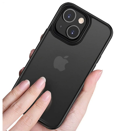 Etui D-Pro Matte Hybrid obudowa matowa do iPhone 15 Plus (Czarny)