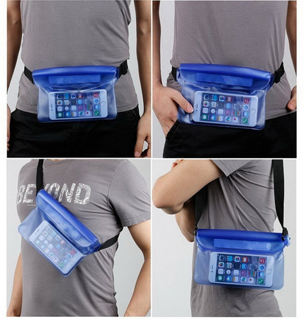 Saszetka wodoodporna D-Pro Waterproof Waist Pouch wodoszczelna nerka torba na pas etui na telefon (Czarny)