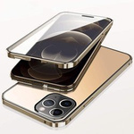 360° AluGlass Case etui magnetyczne aluminium + szkło do iPhone 11 (Gold)