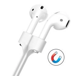 Linka D-Pro Magnetic Strap pasek magnetyczny na szyję do słuchawek Apple AirPods 1/2/3/4/Pro 1/2/3 (Biały)