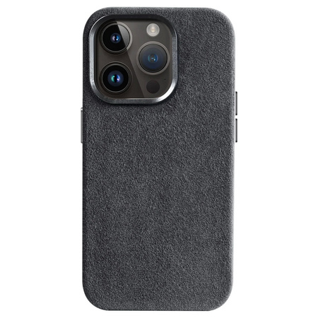 Etui Sancore Alcantara® oryginalna włoska tkanina zamszowa obudowa z magnesem MagSafe iPhone 12 Pro Max (Tytanowy) 